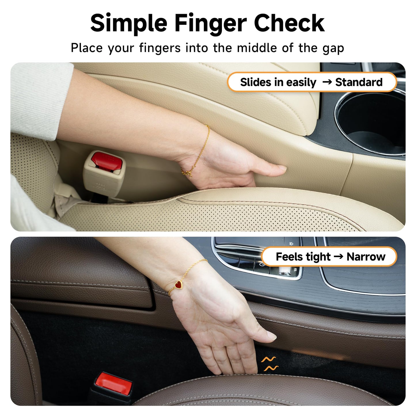 Givifive Car Seat Gap Filler Set of 2 with Organizer